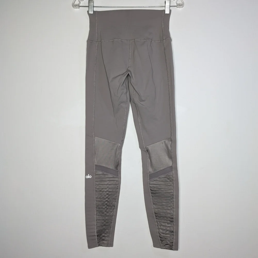 Alo Yoga Grey High Waist Moto Leggings S